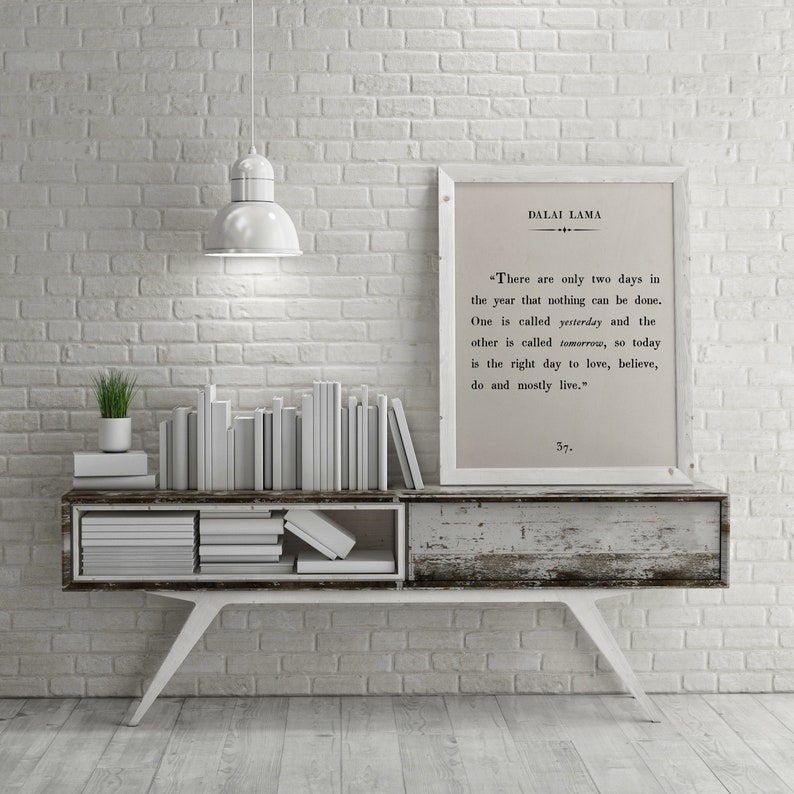 Dalai Lama Quote Print, Custom Text Print, Inspirational Motivational Print, Classic Book Page Print,Vintage Book Page Printable Poster image 4