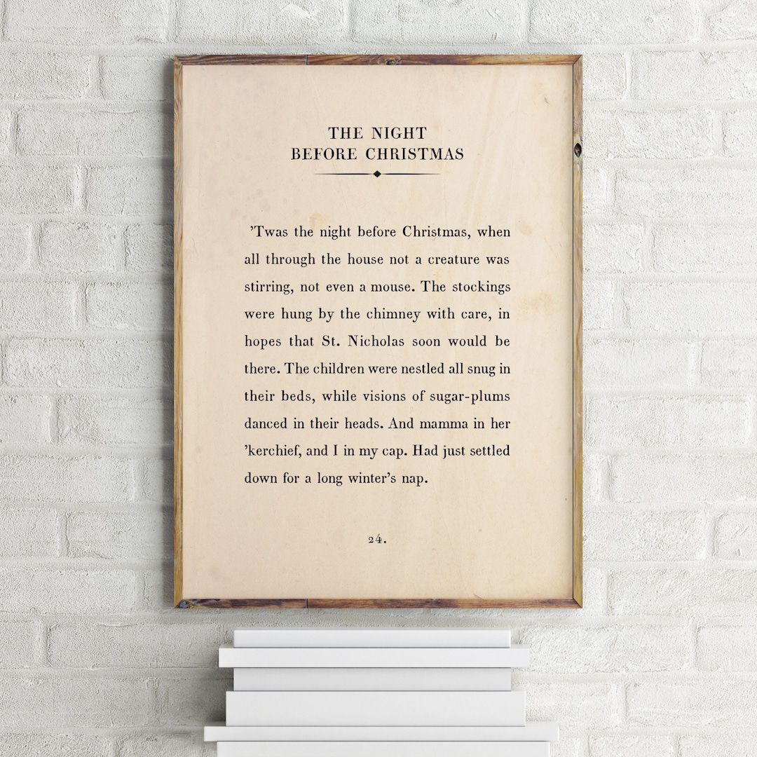 Twas the Night Before Christmas Printable Quote,clement Clarke Moore