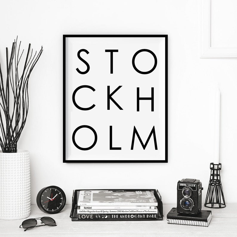 STOCKHOLM Scandinavian Printable Postercity | Etsy