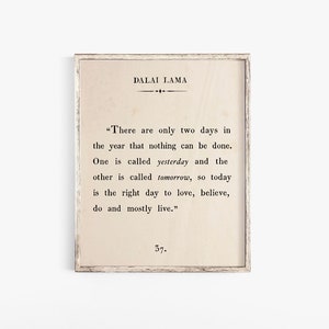 Dalai Lama Quote Print, Custom Text Print, Inspirational Motivational Print, Classic Book Page Print,Vintage Book Page Printable Poster image 6