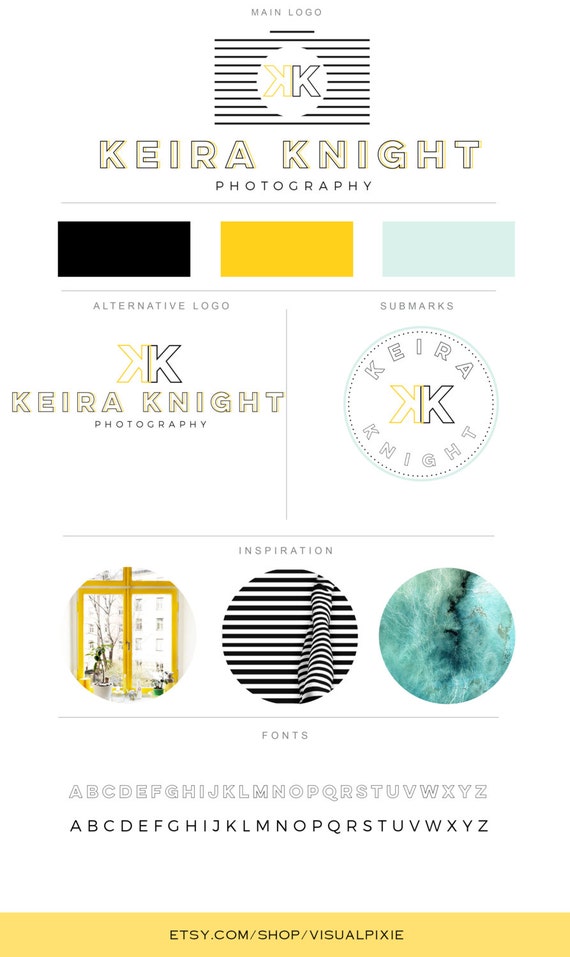 Branding Package Camera Minimalist Photography Logo Etsy