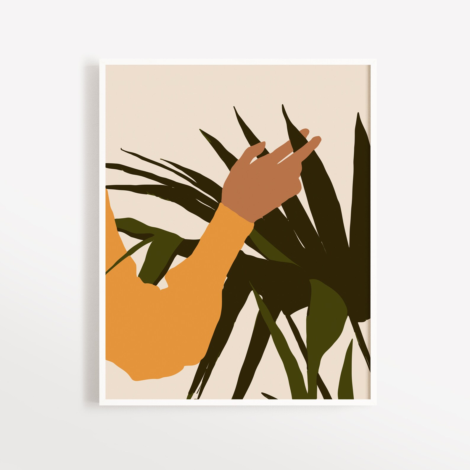 Abstract Palm Leaf Print Palm Leaf Wall Art Abstract Wall - Etsy