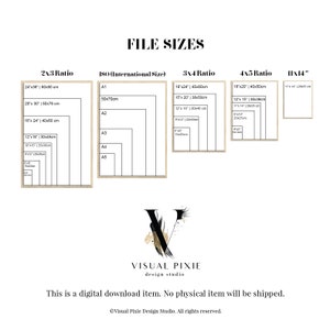 May include: A chart showing different file sizes for digital downloads in inches and centimeters. The chart is labeled with the headings "2x3 Ratio", "ISO (International Size)", "3x4 Ratio", "4x5 Ratio", and "11x14".