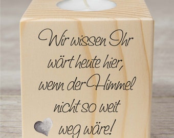 Teelichtwürfel Holz GEDENKEN 54073