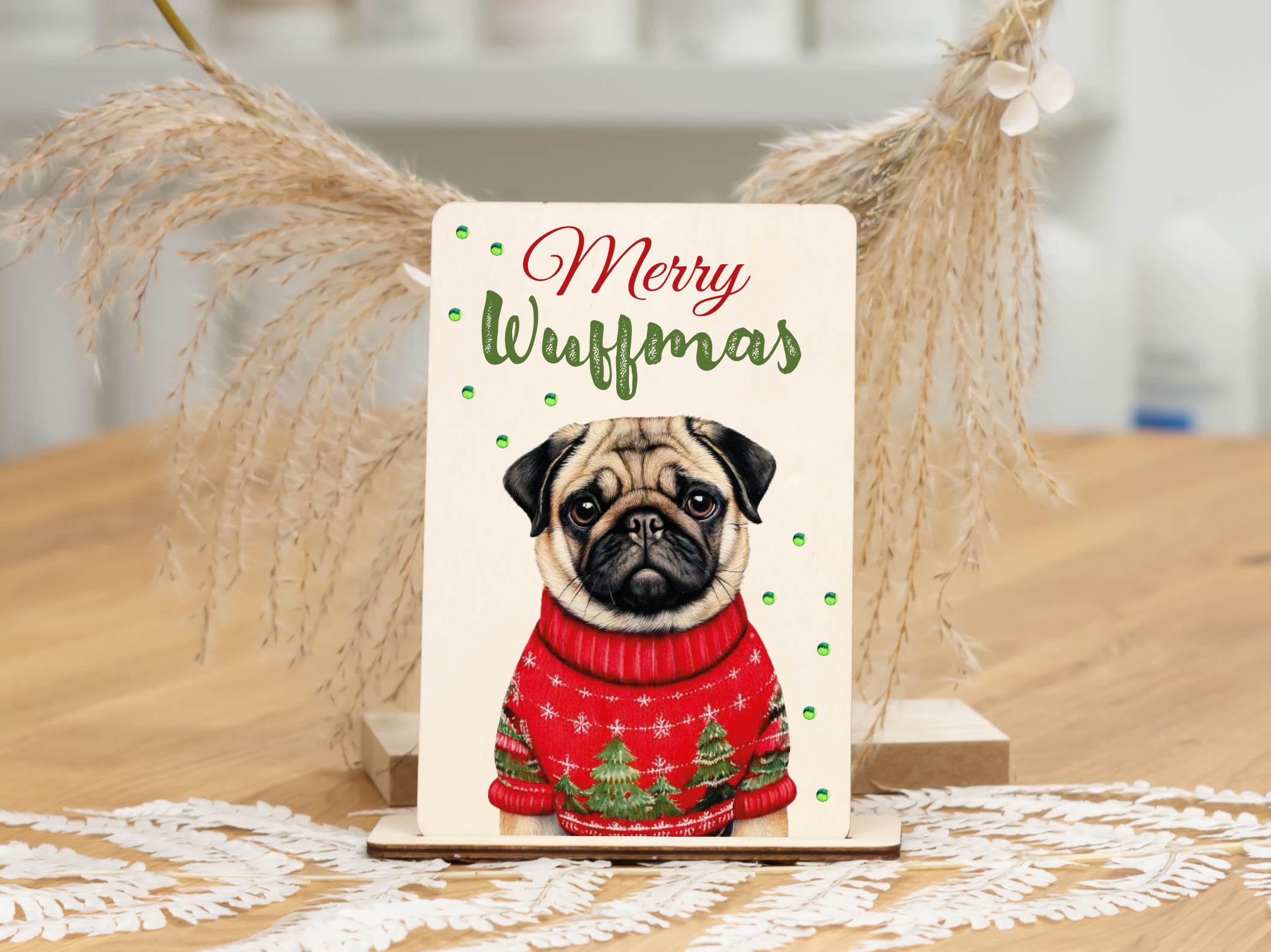 Funny Niedlichen Mops Haustier Geburtskarte Einladung