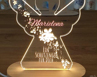 Lampe SCHUTZENGEL MARIELENA - LED Nachtlicht personalisiert