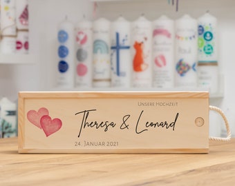 Aufbewahrungsbox mit Designdruck LOVE personalisiert - für deine Hochzeitskerze