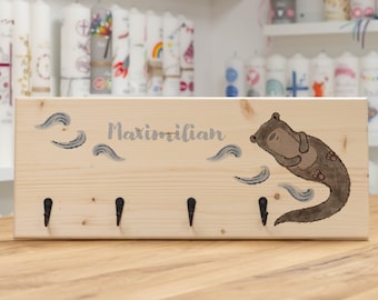 Garderobe aus Holz OTTER personalisiert für Dein Kinderzimmer