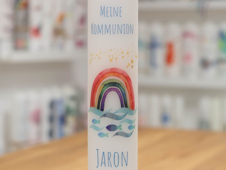 Kommunionkerze mit Designdruck JARON imagen 2