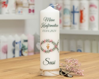 Konfirmationskerze mit Designdruck SUSI