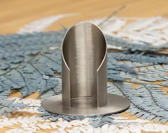 Kerzenhalter aus Metall ERIN silber für deine Kommunionkerze oder Taufkerze