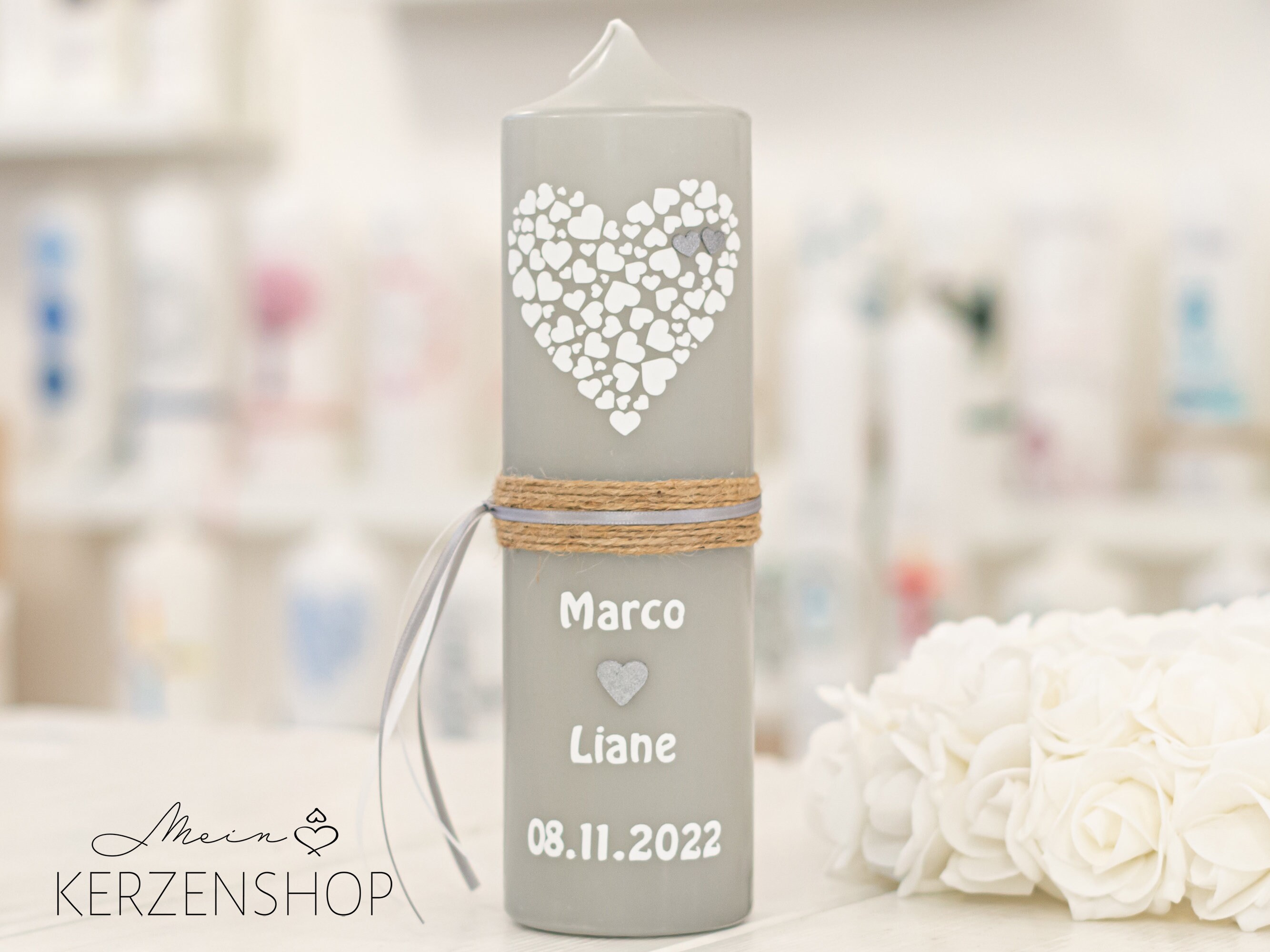 Hochzeitskerze LÜTTICH Wachsverziert Und Personalisiert - Etsy