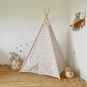 Childrens Teepee - in NEW Wild Flowers - available in 4 different sizes *comes complete with wooden poles* - made to order