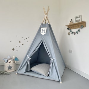 Teepee Set - Childrens Teepee Set in NEW Smokey Blue  - Available in 4 sizes