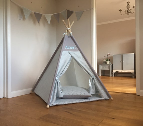 childrens teepee grey