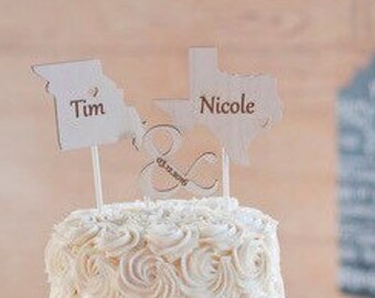 Adorno para tarta de boda personalizado: decoración rústica para despedida de soltera