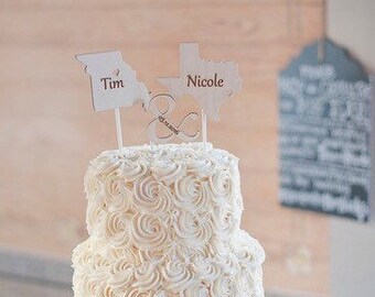 state cake topper etsy