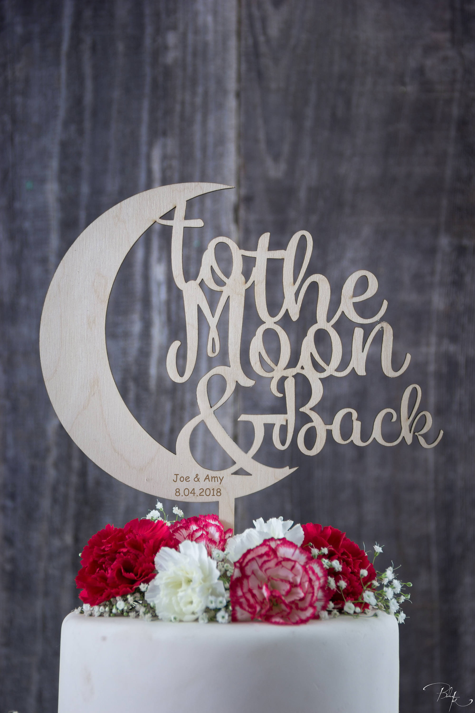 To the Moon and Back Cake Topper Wedding Decorations Love Etsy