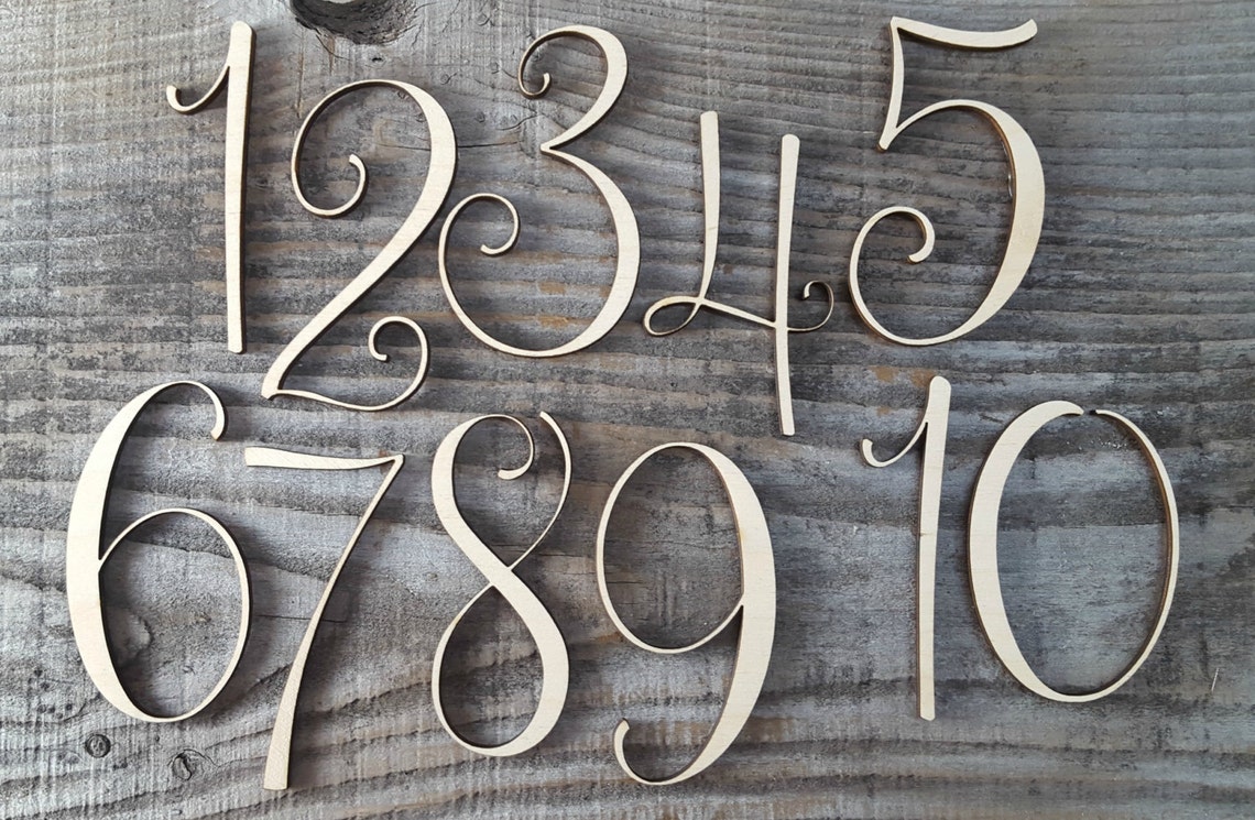 Wedding Table Numbers Rustic Wood Block Table Number Gold Etsy