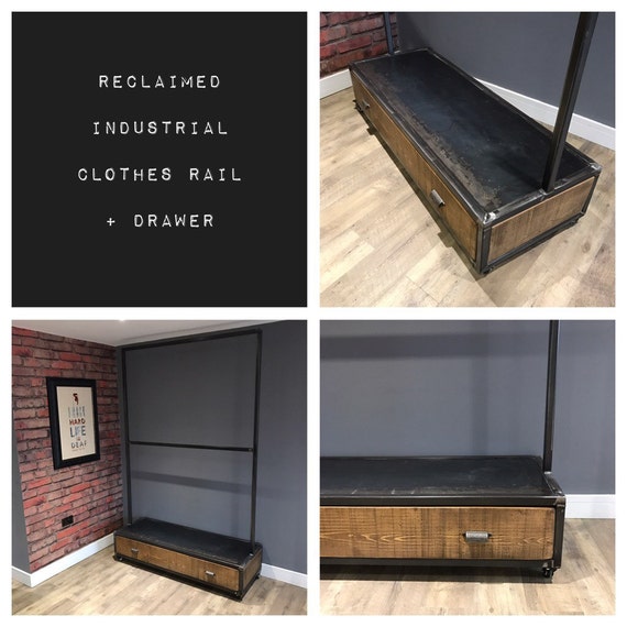 Industrial Clothes Rail Clothes Rack Clothing Rack With Etsy
