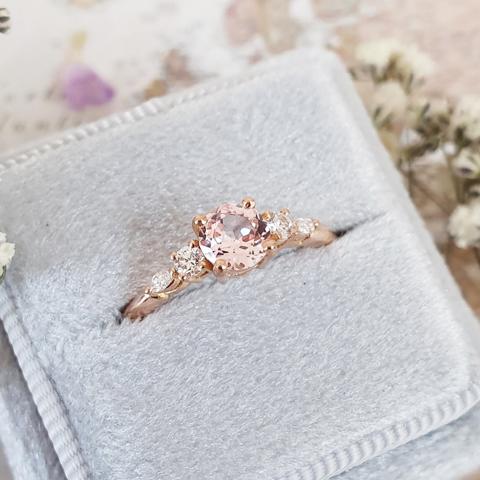 Champagne sapphire rose gold best sale ring