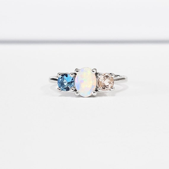 Morganite and on sale aquamarine ring