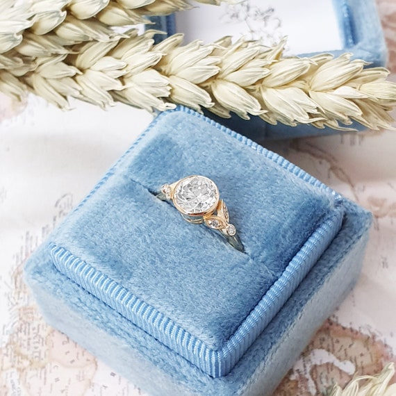 1 Carat Lab Grown Diamond Engagement Ring Handmade in Gold or