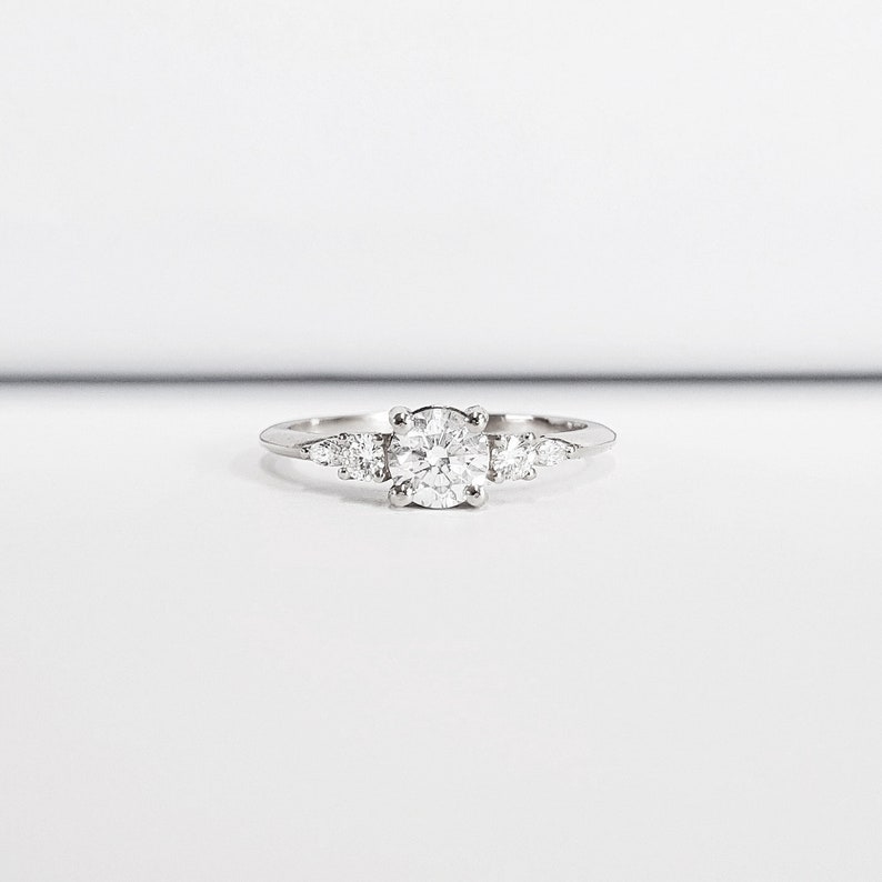 Lab Grown Diamond Engagement Ring Handmade in Gold or Platinum Etsy