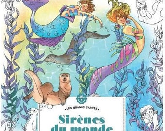 Sirènes du monde french coloring book