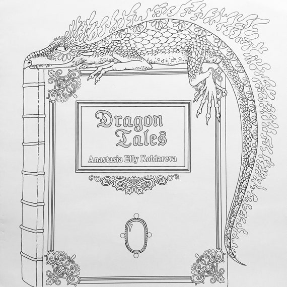 Dent Book Dragontales By Anastasia Elly Russian Coloring Etsy