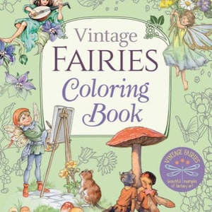 Reserved for Valerie Vintage Fairies Coloring Book