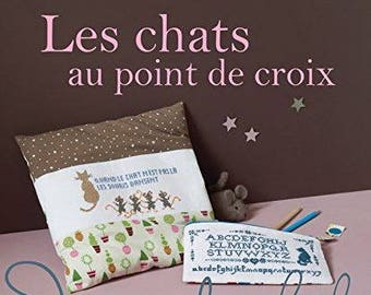 Les chats au point de croix -French cross stitch book