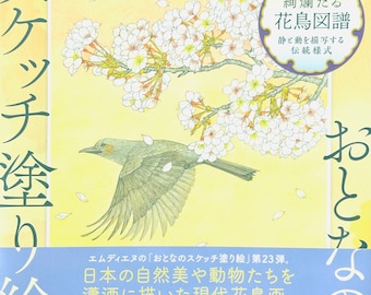 Adult sketch coloring book Japanese coloring book