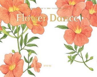Flower dance by Kim yi rang - Korean coloring book for water color