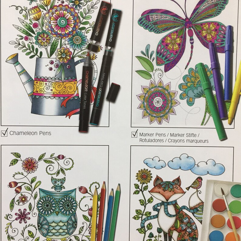 Download Chameleon Coloring Book: Loris Art Garden | Etsy