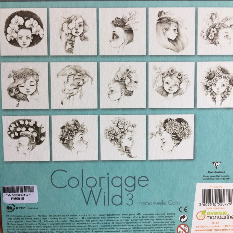 Coloriage Wild 3 by Emmanuelle Colin  Etsy