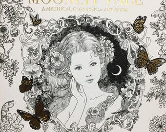 New book : The Moonlit vale a mythical coloring & art book by annistegg gerard