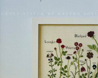 Cross stitch by Kazuko Aoki rare find embroidery design book