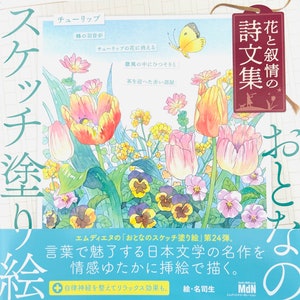 Adult Sketch colouring book Japanese coloring book