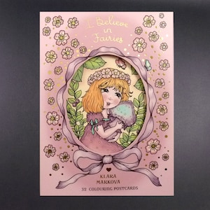 I Believe in Fairies 32 Jahreszeiten Feen Postkarten Set zum Ausmalen