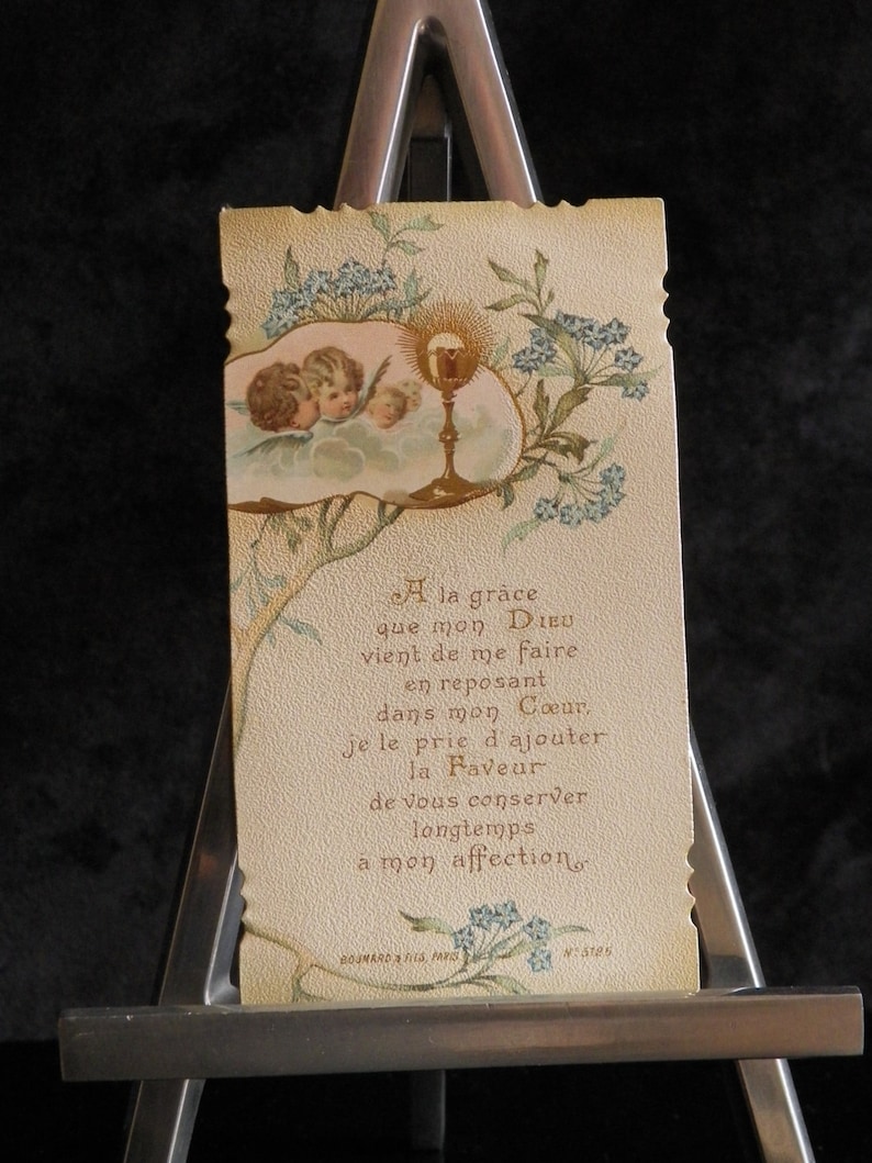 Old pious Image to the grace of God | Publisher BOUMARD ET FILS Paris | French religious images Period 1900 image 1