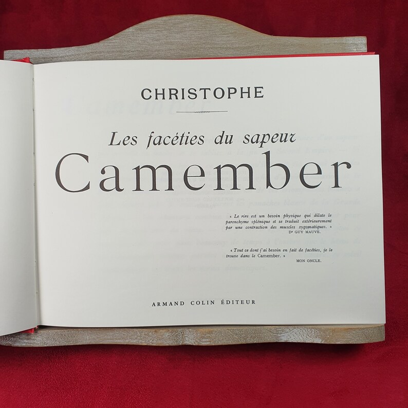 The Antics of Sapeur CAMEMBER by Christophe Armand COLIN bookstore Paris 1981 image 3