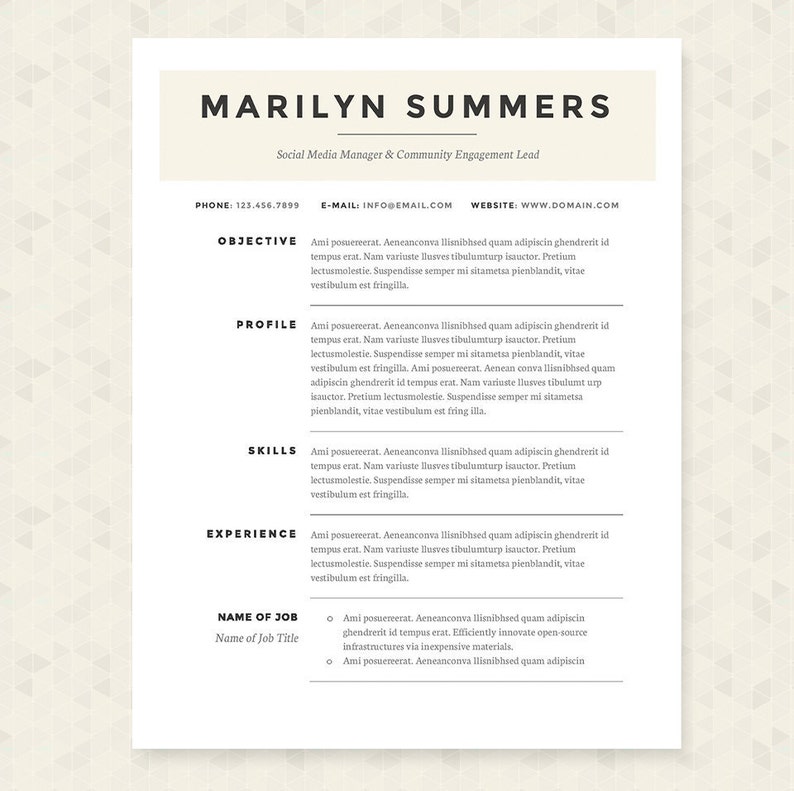 Resume With References Template from i.etsystatic.com