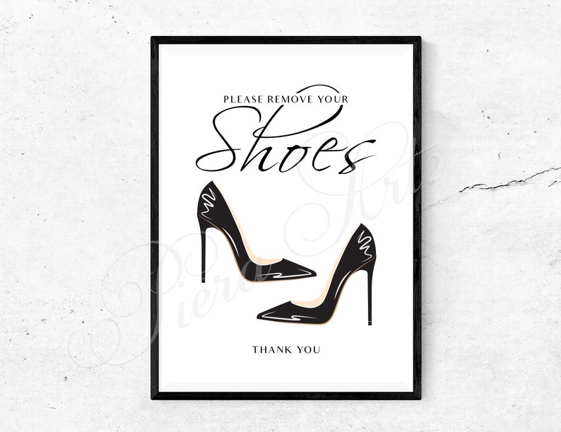 Quick Obtain - Make sure you Clear away Your Footwear Indicator - Black Footwear Off - No Sneakers Authorized - Welcome Indication - Printable Artwork - Get off shoe poster photograph about No Shoes Sign Printable identified as Quick Obtain - Remember to Take out Your Sneakers Indicator - Black Sneakers Off - No Footwear Authorized - Welcome Indicator - Printable Artwork - Acquire off shoe poster