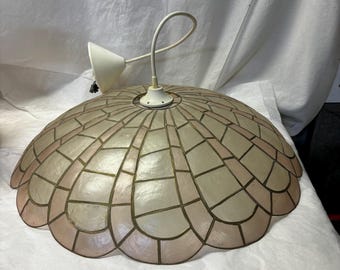 Lámpara de araña vintage de nácar