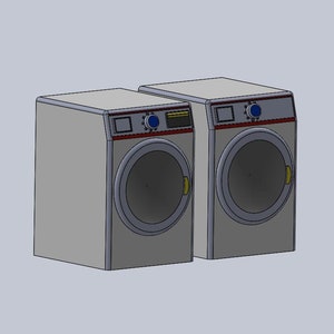 Miniature Washer Dryer Set 1:12 scale Dollhouse STL file 3d printing