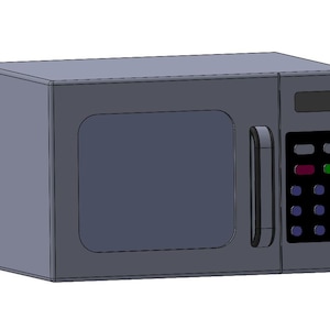 Miniature Dollhouse Microwave 1:12 scale Digital STL file 3d printing