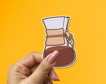 Adesivo de café Chemex à prova d'água: presente para baristas amantes de café