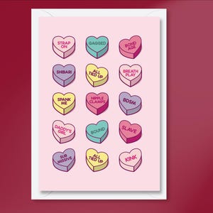 Fetish Valentine Card – Naughty Conversation Heart, Funny Kinky Greeting for Couples