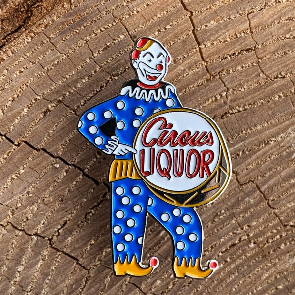Circus Liquor Clown Enamel Pin